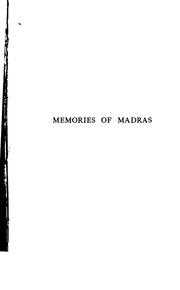 Cover of: Memories of Madras