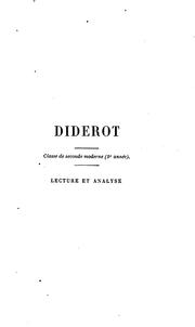 Cover of: Diderot.
