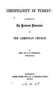 Cover of: Christianity in Turkey by H. G. O. Dwight