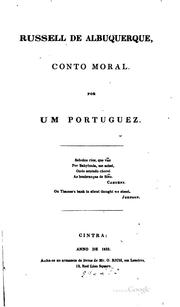 Cover of: Russell de Albuquerque, cônto moral