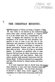 Cover of: The Christian ministry by Joseph Barber Lightfoot