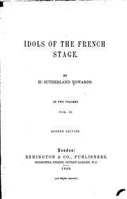 Cover of: Idols of the French stage