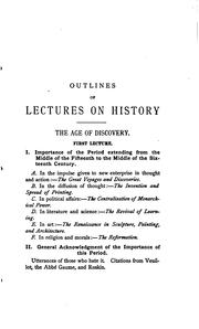 Cover of: Outlines of lectures on history addressed to the students of the Cornell University