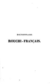 Cover of: Dictionnaire rouchi-français by G. A. J. Hécart