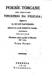 Cover of: Poesie toscane by Vincenzo da Filicaia