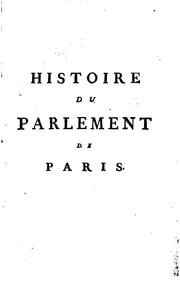 Cover of: Histoire du Parlement de Paris by Voltaire