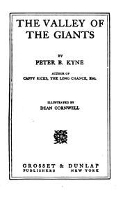 Cover of: valley of the giants | Peter B. Kyne