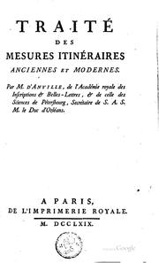Cover of: Traité des mesures itinéraires anciennes et modernes