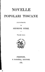 Cover of: Novelle popolari toscane