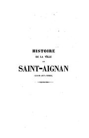 Cover of: Histoire de la ville de Saint-Aignan by Jean Jacques Delorme