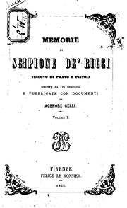 Memorie by Scipione de' Ricci