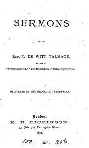 Cover of: Sermons by Thomas De Witt Talmage