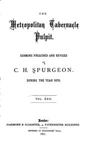 Cover of: The Metropolitan Tabernacle pulpit: sermons preached and revised.