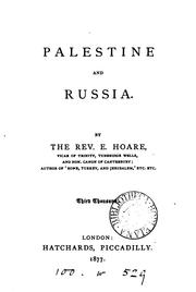 Cover of: Palestine and Russia