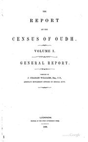 The report on the census of Oudh by J. Charles Williams