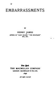 Embarrassments by Henry James Jr.