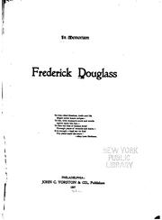 Cover of: In memoriam: Frederick Douglass.
