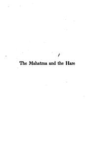 Cover of: The Mahatma and the Hare: a dream story