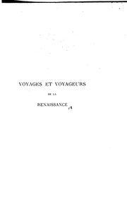 Cover of: Voyages et voyageurs de la Renaissance.