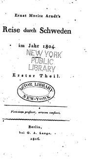 Cover of: Reise durch Schweden im Jahr 1804