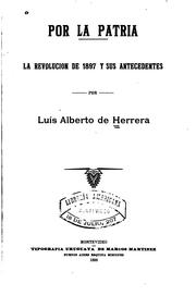 Cover of: Por la patria by Luis Alberto de Herrera