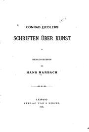 Cover of: Schriften über Kunst by Conrad Fiedler
