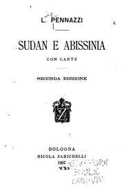 Cover of: Sudan e abissinia by L. Pennazzi