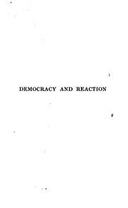 Cover of: Democracy and reaction. by L. T. Hobhouse