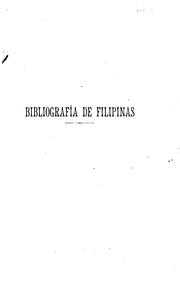 Cover of: Bibliografía española de las Islas Filipinas, 1523-1810.