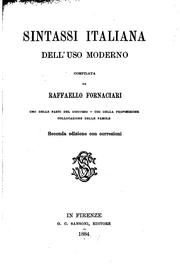 Cover of: Sintassi italiana dell'uso moderno by Raffaello Fornaciari