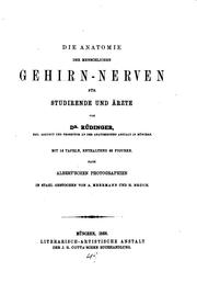 Cover of: Die Anatomie der menschlichen Gehirn-Nerven für Studirende und Ärtze by Nikolaus Rüdinger