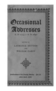 Cover of: Occasional addresses.