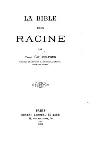 Cover of: La Bible dans Racine. by L. Cl Delfour