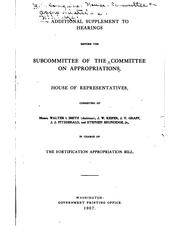 Cover of: Hearings before a subcommittee of the Committee on Appropriations, House of Representatives, Ninety-second Congress, second session.