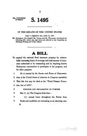 Cover of: Flood Disaster Protection Act of 1973.: Hearings, Ninety-third Congress, first session, on S. 1495 and H.R. 8449 ...