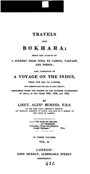 Cover of: Travels into Bokhara. by Alexander Burnes