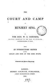 Cover of: The court and camp of Runjeet Sing