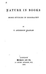Cover of: Nature in books by P. Anderson Graham