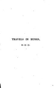 Cover of: Travels in Russia, the Krimea, the Caucasus, and Georgia.