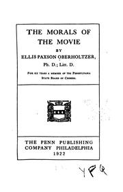 Cover of: The morals of the movie.