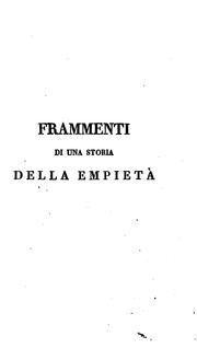 Cover of: Frammenti di una storia della empietà.