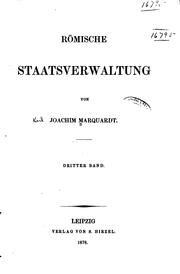 Cover of: Römische Staatsverwaltung