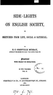 Cover of: Side-lights on English society by Eustace Clare Grenville Murray, Eustace Clare Grenville Murray