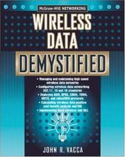 Cover of: Wireless Data Demystified (Mcgraw-Hill Demystified Series) by John Vacca