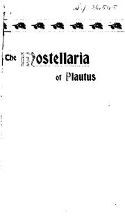 Cover of: Mostellaria. by Titus Maccius Plautus