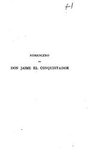 Cover of: Romancero de don Jaime el Conquistador