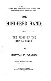 Cover of: hindered hand | Sutton Elbert Griggs