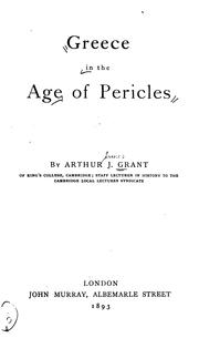 Cover of: Greece in the age of Pericles. by A. J. Grant