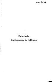 Katholische Kirchenmusik in Schlesien by Hans Erdmann Guckel