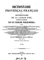 Dictionnaire provençal-français by Simon Jude Honnorat